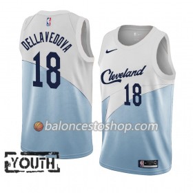 Camiseta Niños NBA Cleveland Cavaliers Matthew Dellavedova 18 2018-19 Nike Azul Blanco Swingman